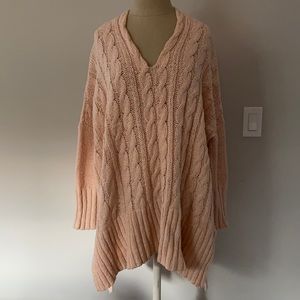Free People oversized pink sweater S
